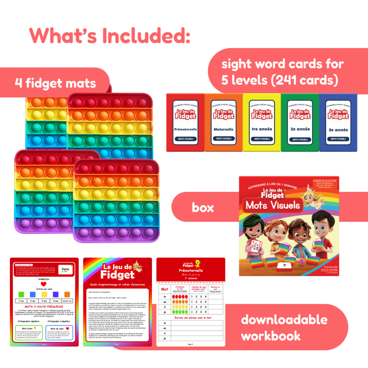 The Fidget Game French: Le Jeu de Fidget Mots Visuels!