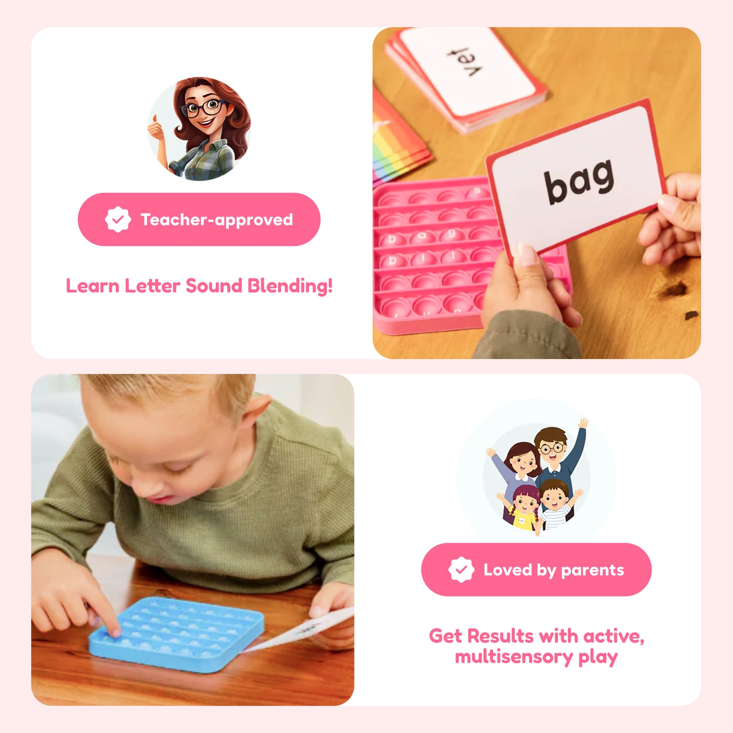 6 Extra CVC Fidget Mats (Word Pop)!